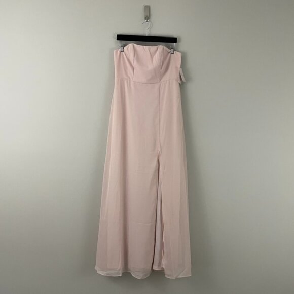 Birdy Grey Chris Convertible Chiffon Dress in Pale Blush Size Large - Picture 1 of 8